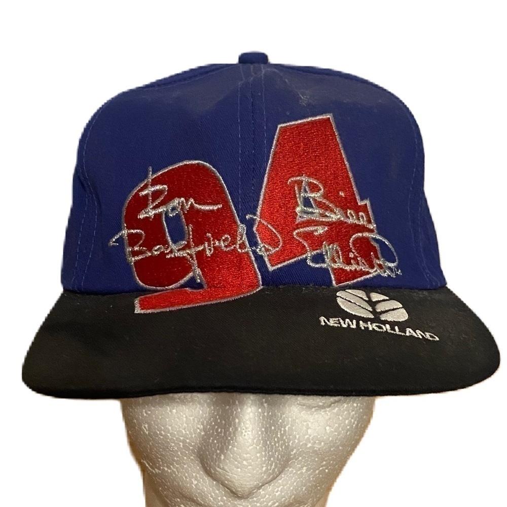 Vintage New Holland Racing Hat Snap Back K Products 94 Bill Elliott Ron Barfield